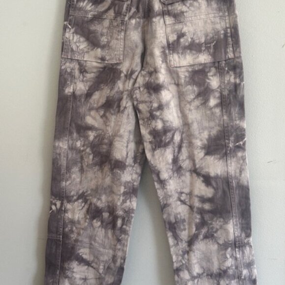 Free People We The Free Tie Dye Madison Lavender Beige Utility Jeans NEW 29 - Picture 15 of 16